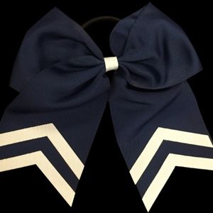 Softball Hair Bow - Navy